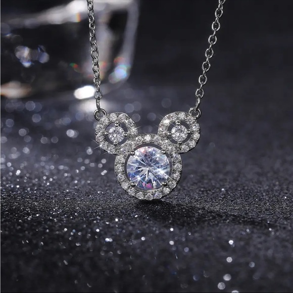 Jewelry - Sterling Silver Mickey Mouse CZ Necklace